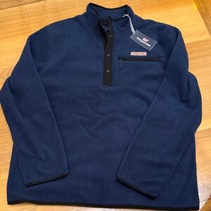 Vineyard Vines Harbor Fleece Quarter-snap Pullover